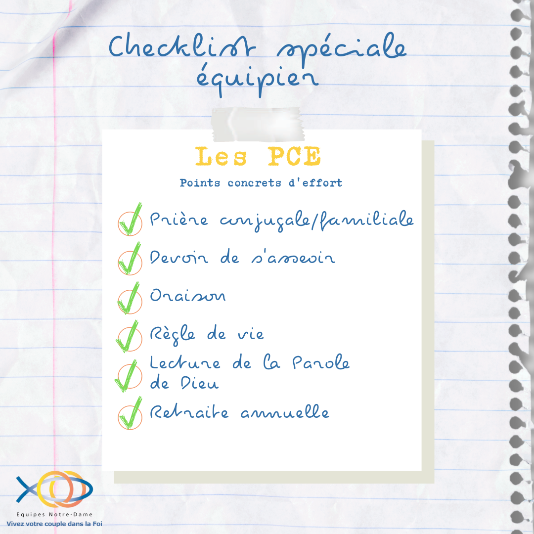 Les points concrets d'effort